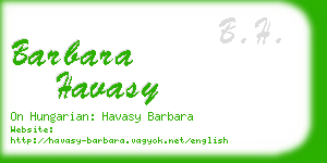 barbara havasy business card